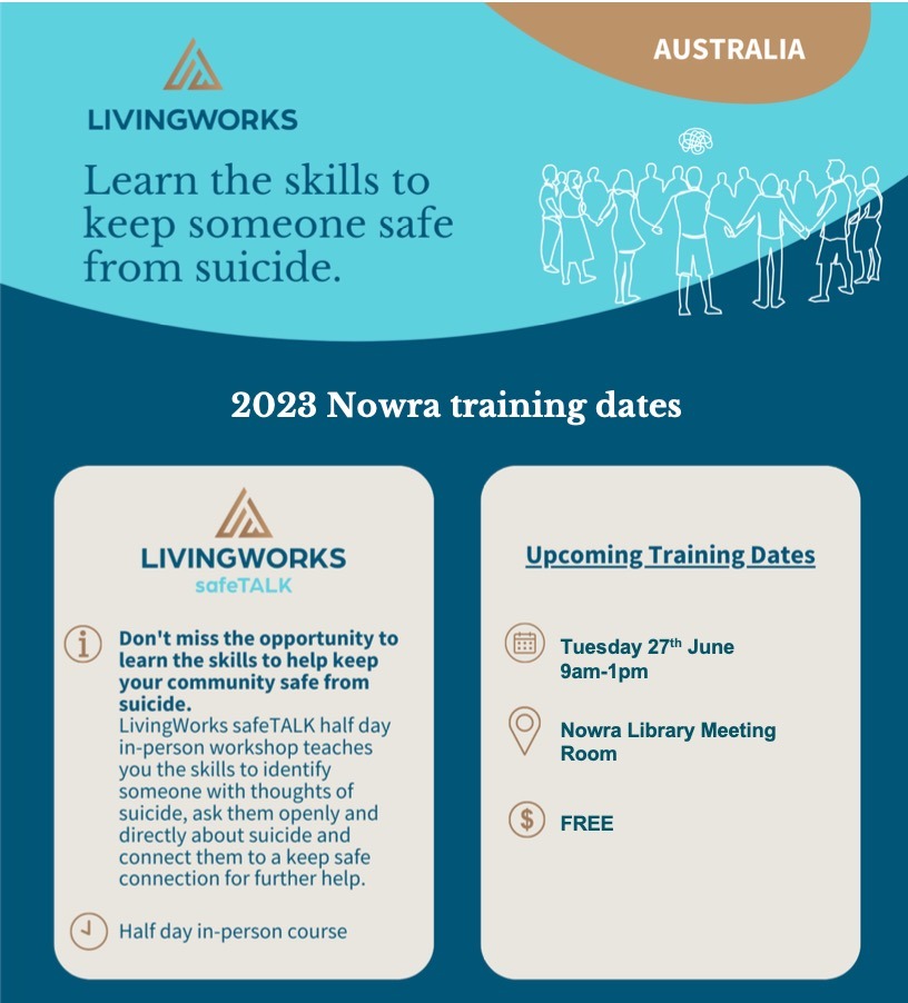 FREE TRAINING: Suicide Prevention Skills workshop in Nowra!